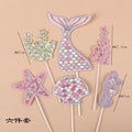 Mermaid Cake Decoration Kawaii Doll Mermaid Birthday Cake Toppers Girls Happy Birthday Party Supplies Creative Dessert Supplie