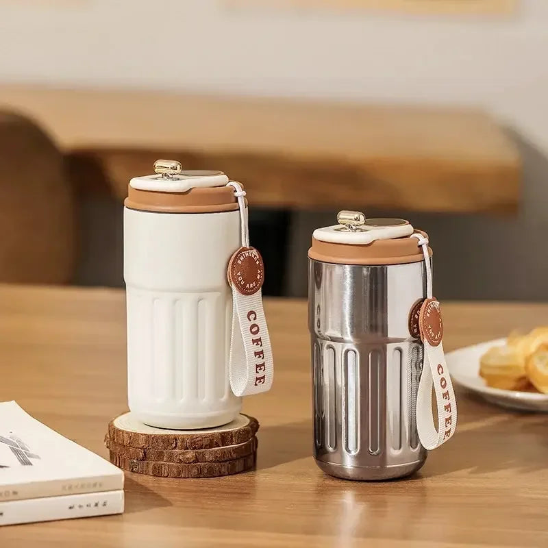 450 ml Stainless Steel Bottle | LED Temperature Display Thermos | Travel, Office & Daily Use