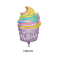 Happy Birthday Cake Theme Balloons Birthday Party Matte ice cream candy Baby Shower Decors Foil Balloon