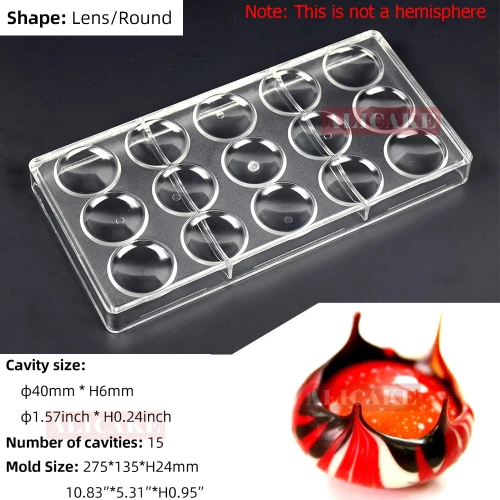 Polycarbonate Chocolate Mould Professional Molds for Candy Bonbons Bar Acrylic Mold Confectionery Baking Pastry Bakery Utensils