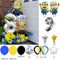 Yellow Banana Man Theme Foil Balloons Set Latex Balloon Kids Birthday Party Decoration Number Balloon Toys Gifts