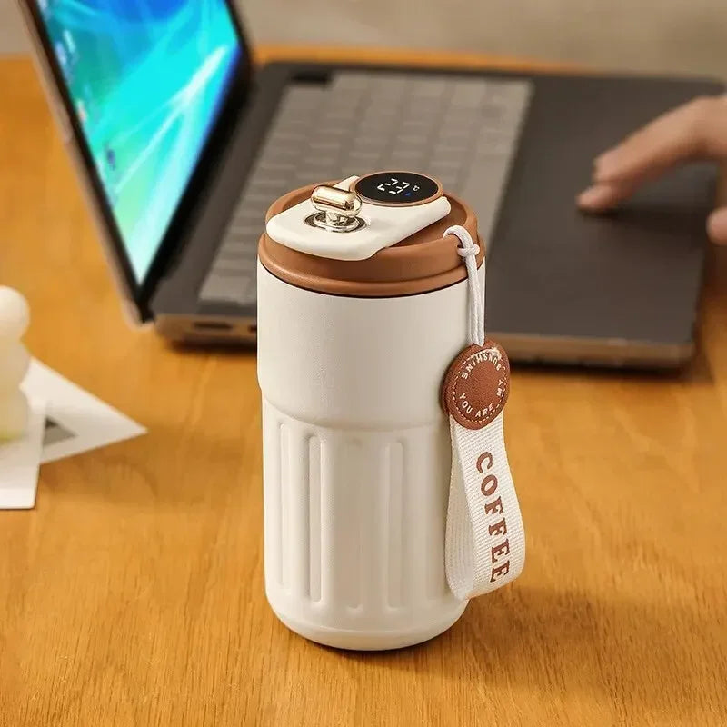 450 ml Stainless Steel Bottle | LED Temperature Display Thermos | Travel, Office & Daily Use