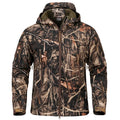 Silent Softshell Camouflage Hunting Jacket Men Waterproof Fleece Hooded Hunting Clothes Warm Outdoor Hiking Tactical Coat