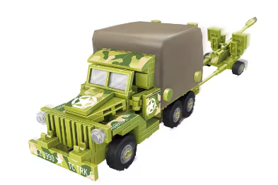WWII - U.S. Army Deuce and Half With Artillery - Mil-Blox