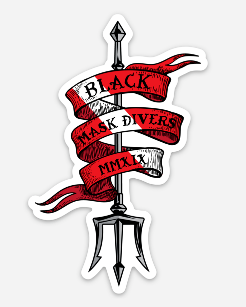 Trident & Banner Sticker