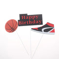 Cake Toppers Glitter DIY Basketball Football Set Cupcake Topper Cake Flags Kids Boys Birthday Wedding Bride Party Baking Decor