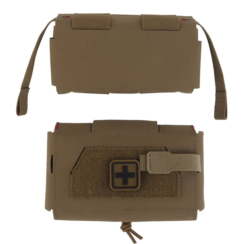 Compact MOLLE Outdoor Utility Pouch with Organizer Panel