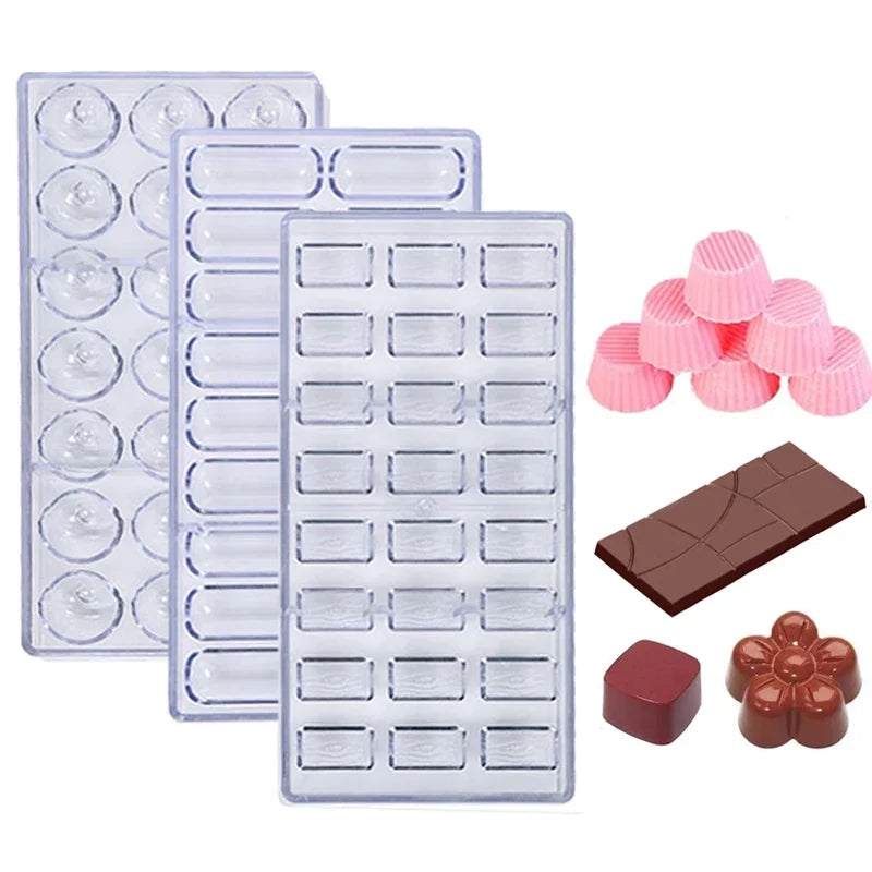 Chocolate Mold Plastic Creative Household Kitchen Baking Tools Food Grade Candy Baking Mold Various Styles DIY Baking Mold TMZ