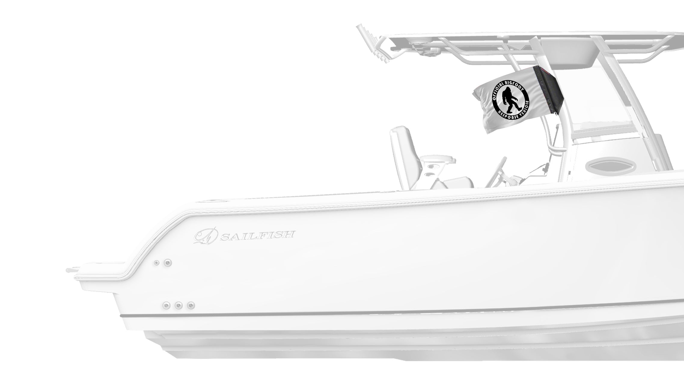 Bigfoot 12"x18" Forever Wave Flag for Boats