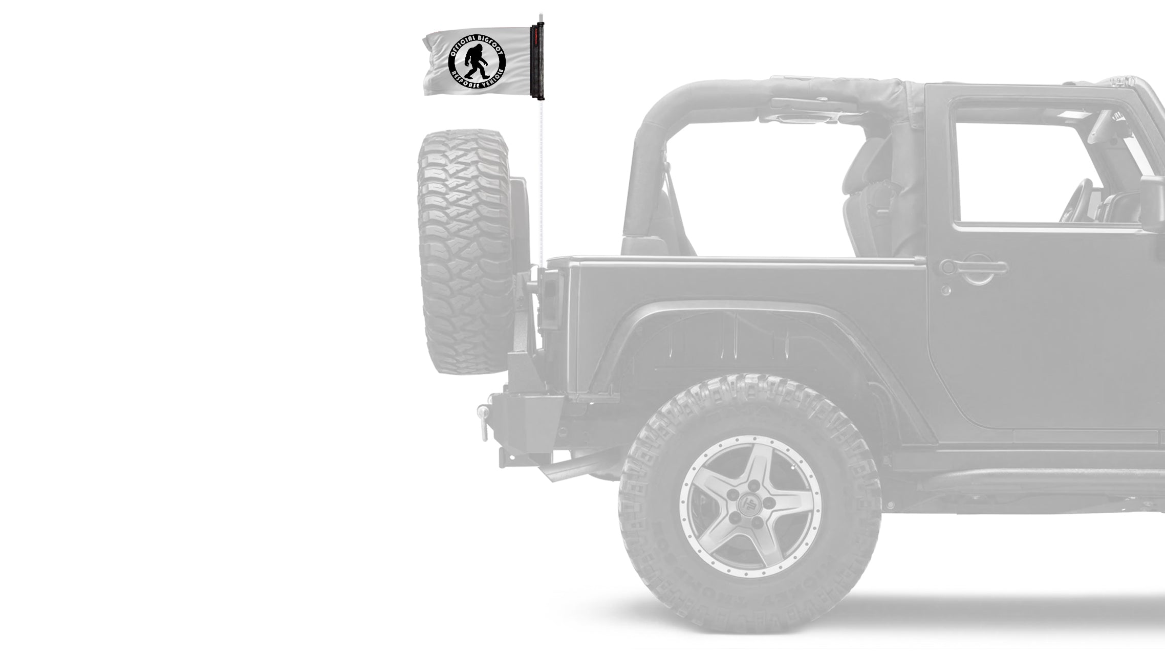 Bigfoot 12"x18" Forever Wave Flag for Jeep Wrangler TJ 1996-2006
