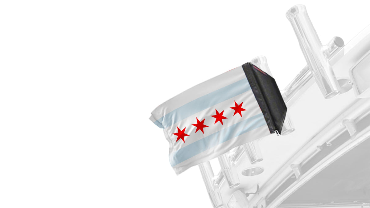 City of Chicago 12"x18" Forever Wave Flag
