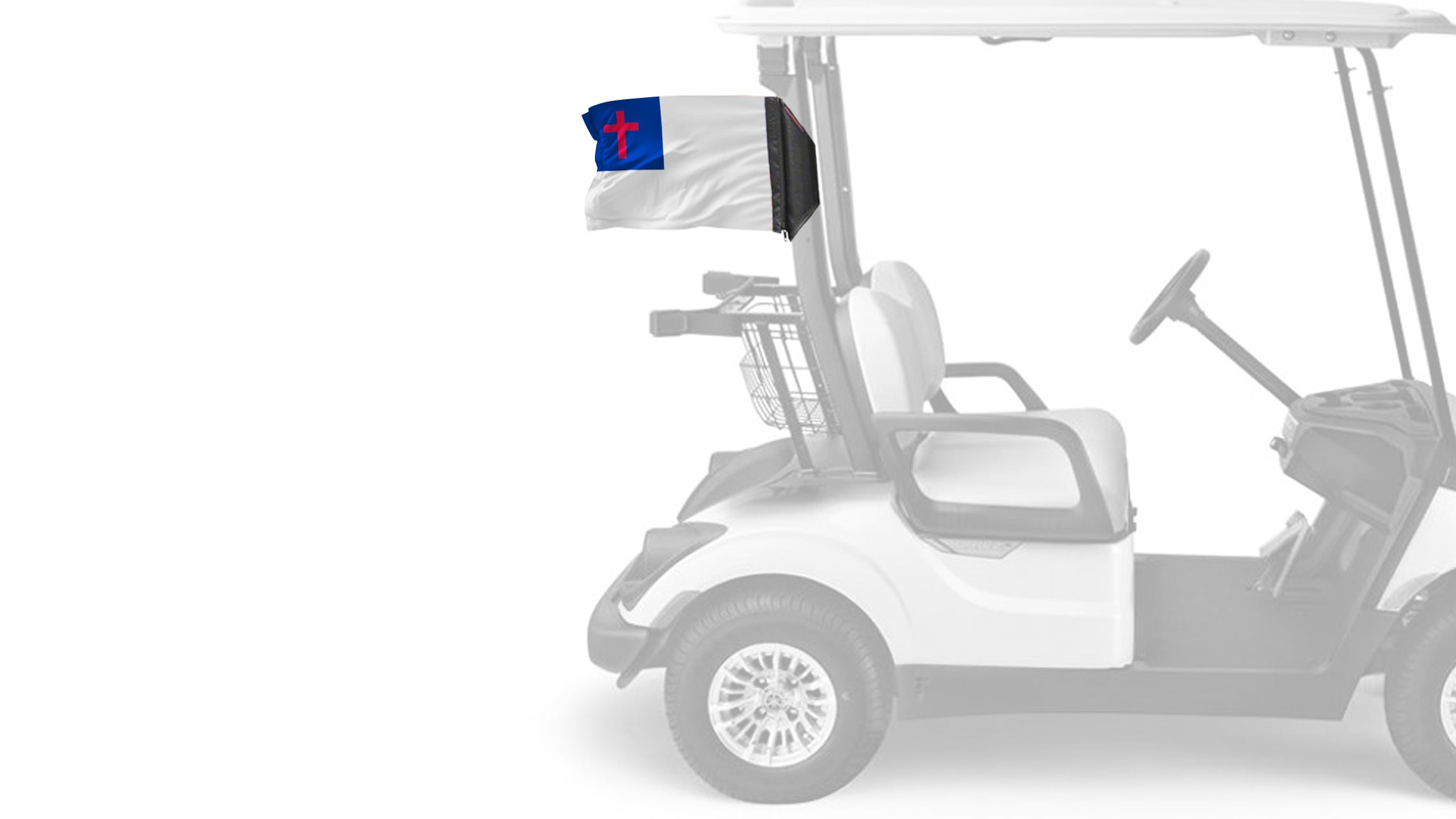 Christian 12"x18" Forever Wave Flag for Golf Carts