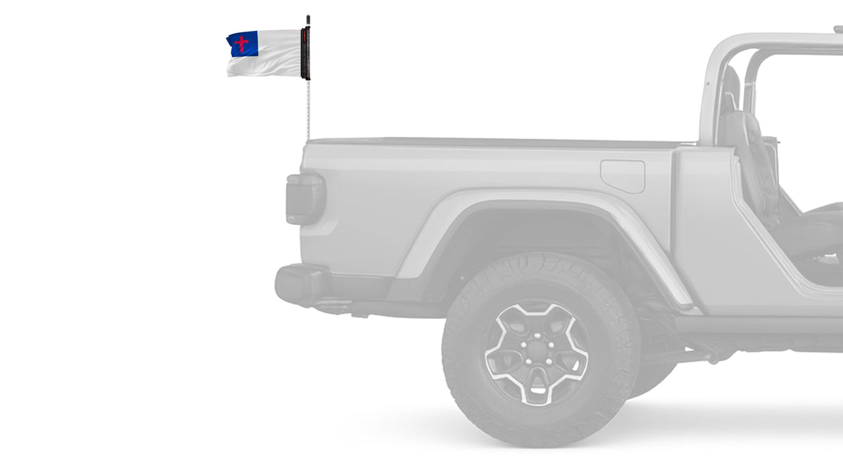 Christian 12"x18" Forever Wave Flag for Jeep Wrangler JK 2-Door 2007-2018