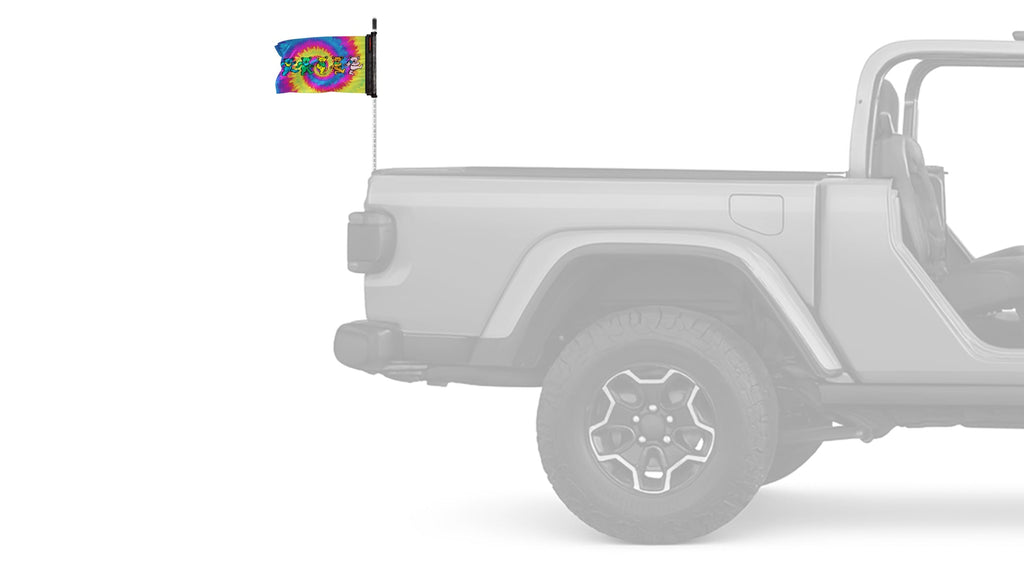 Grateful Dead Dancing Bears 12"x18" Forever Wave Flag for Jeep Wrangler LJ 2003-2006