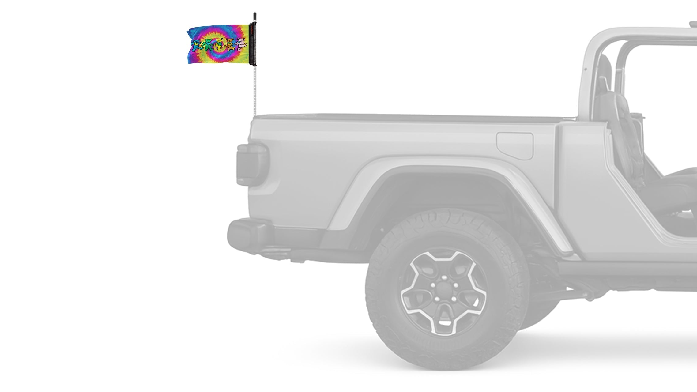 Grateful Dead Dancing Bears 12"x18" Forever Wave Flag for Jeep Wrangler LJ 2003-2006