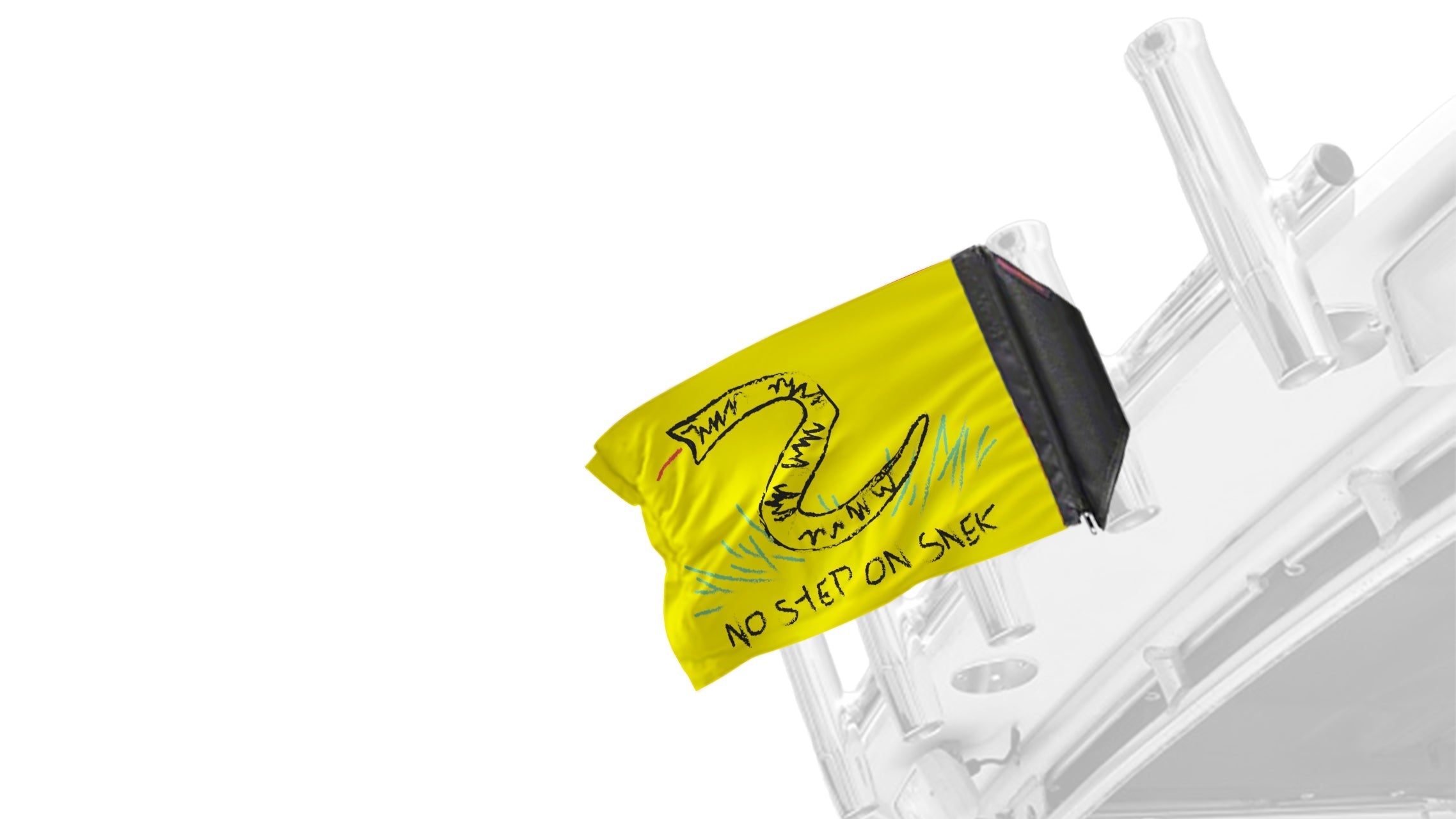 No Step On Snek 12"x18" Forever Wave Flag for Boats