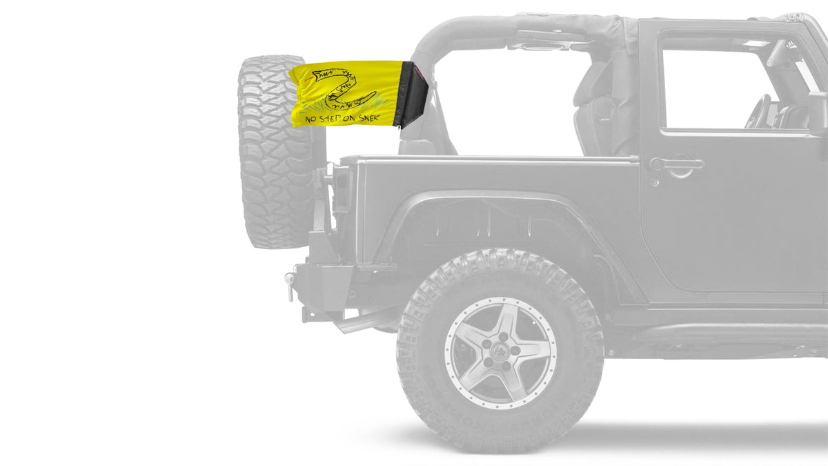 No Step On Snek 12"x18" Forever Wave Flag for Jeep Wrangler TJ 1996-2006