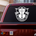 De Oppresso Liber Special Forces Vinyl Decal | Green Beret Military Window Sticker | Made In USA