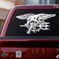Navy SEAL Trident Vinyl Decal | Naval Special Warfare Vehicle Window Sticker | Made In USA