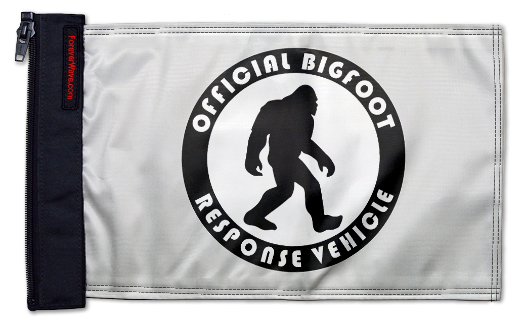 Bigfoot 12"x18" Forever Wave Flag for Jeep Wrangler YJ 1986-1995