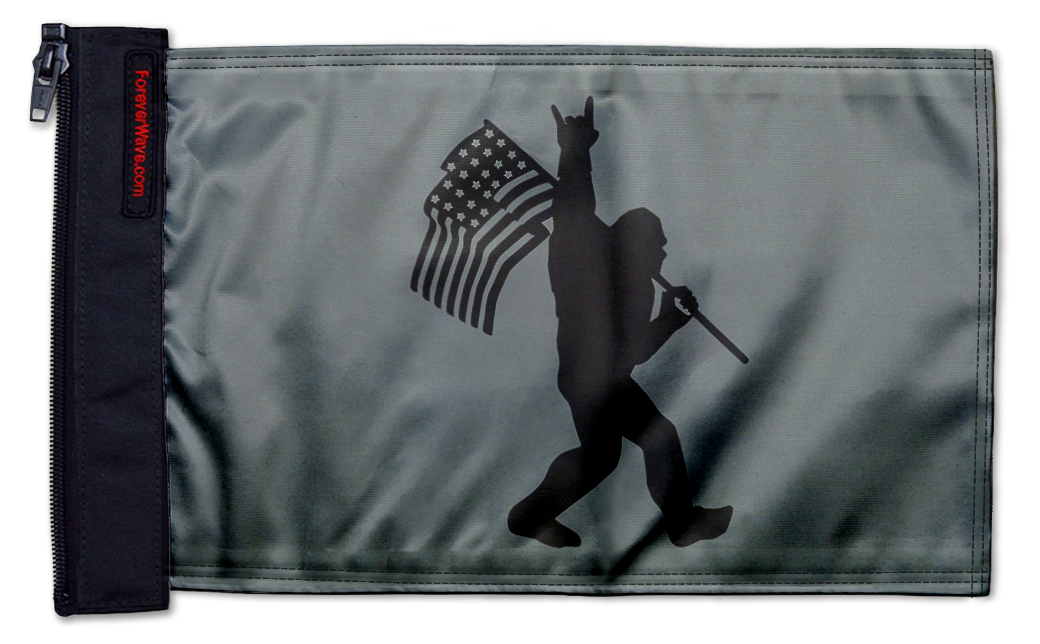 Bigfoot USA 12"x18" Forever Wave Flag for Golf Carts