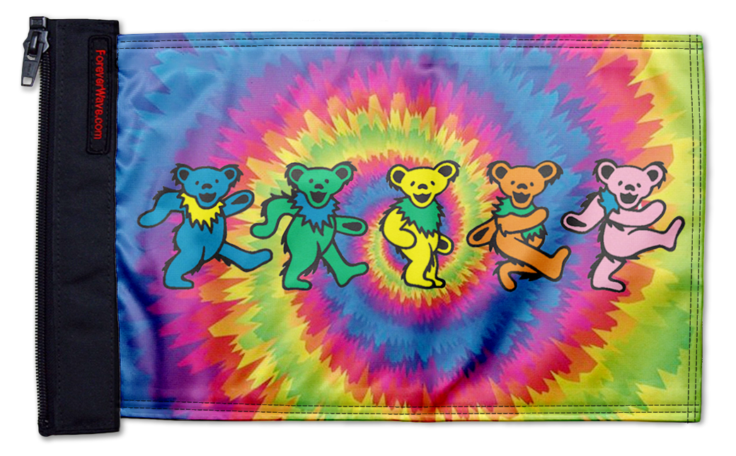 Grateful Dead Dancing Bears 12"x18" Forever Wave Flag for Golf Carts
