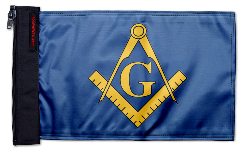 Freemasons 12"x18" Forever Wave Flag for Jeep Wrangler LJ 2003-2006
