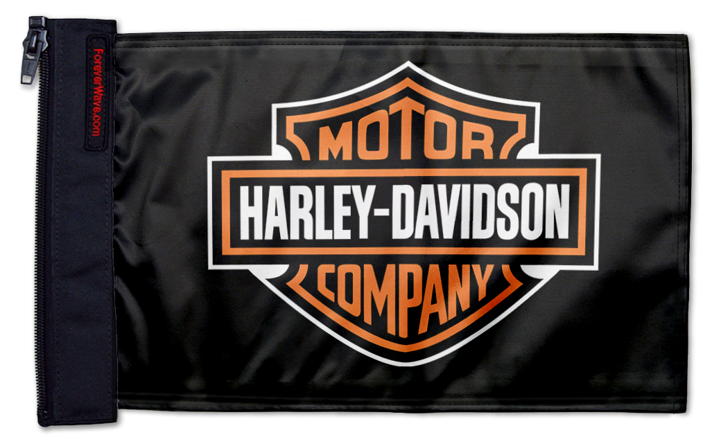 Harley Davidson 12"x18" Forever Wave Flag for Jeep Wrangler JL 2-Door 2018-Present