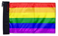 Rainbow 12"x18" Forever Wave Flag for Golf Carts