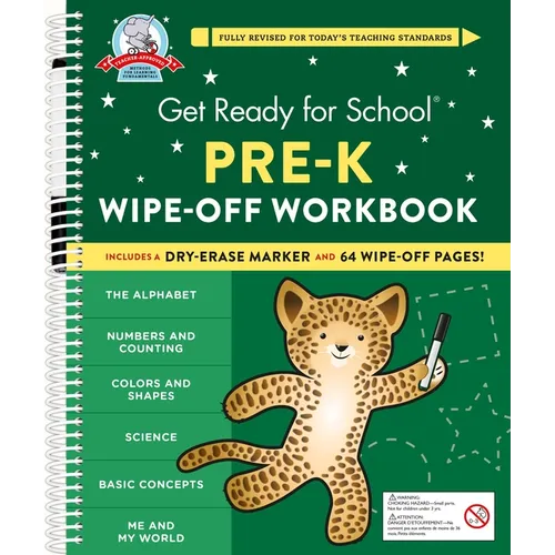 Get Ready for School: Pre-K Wipe-Off Workbook - Spiral
