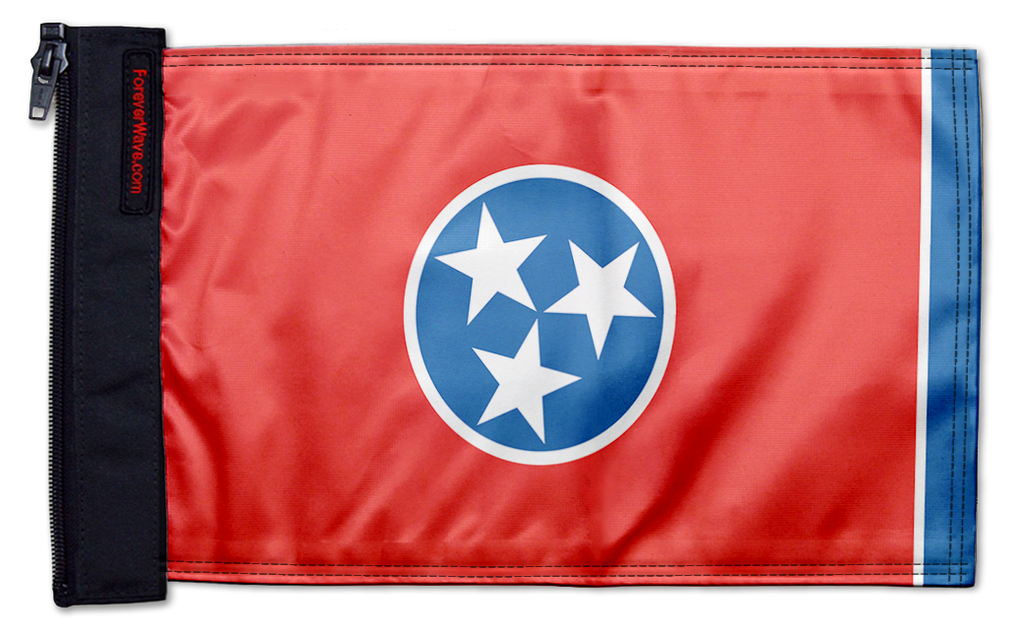 State Flag Tennessee 12"x18" Forever Wave Flag for Jeep Wrangler JKU 4-Door 2007-2018