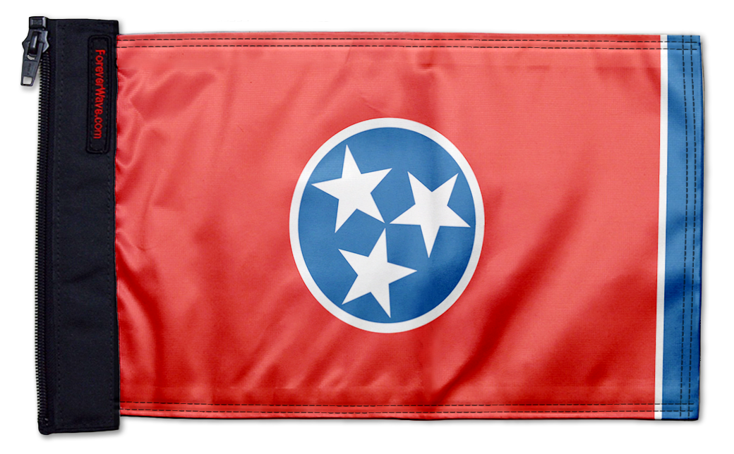 State Flag Tennessee 12"x18" Forever Wave Flag for Boats