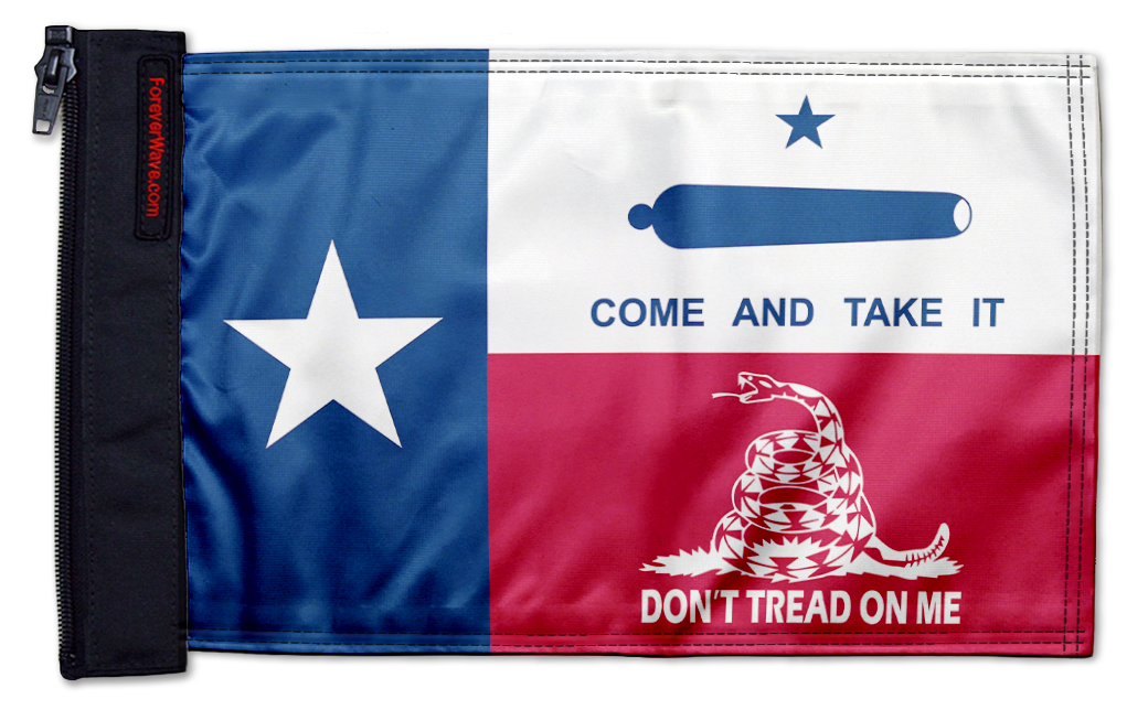 State Flag Texas Don't Tread 12"x18" Forever Wave Flag for Jeep Wrangler JL 2-Door 2018-Present