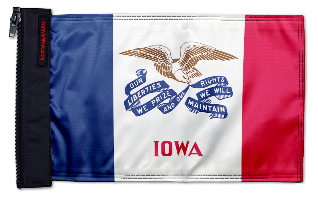 State Flag Iowa 12"x18" Forever Wave Flag