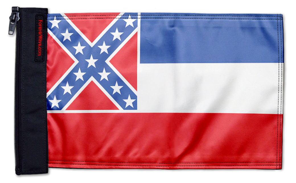 State Flag Mississippi 12"x18" Forever Wave Flag for Boats