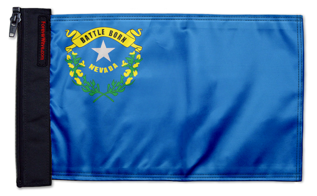 State Flag Nevada 12"x18" Forever Wave Flag for Boats