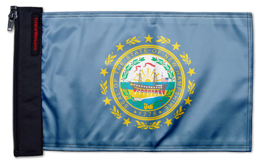 State Flag New Hampshire 12"x18" Forever Wave Flag