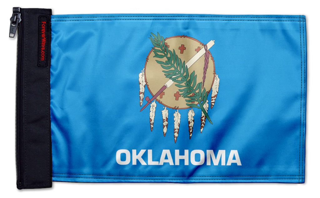 State Flag Oklahoma 12"x18" Forever Wave Flag for Jeep Wrangler LJ 2003-2006