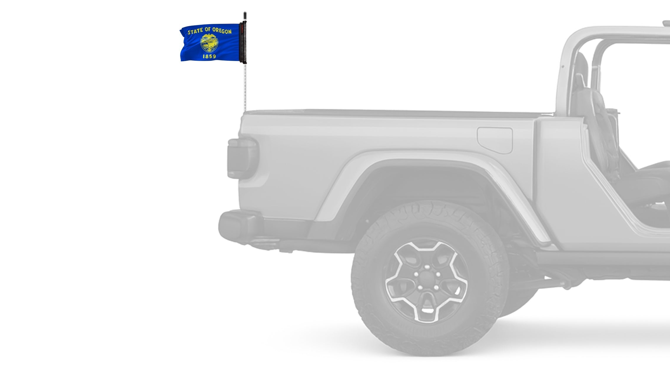 State Flag Oregon 12"x18" Forever Wave Flag for Jeep Wrangler CJ-7 and CJ-8 1976-1986