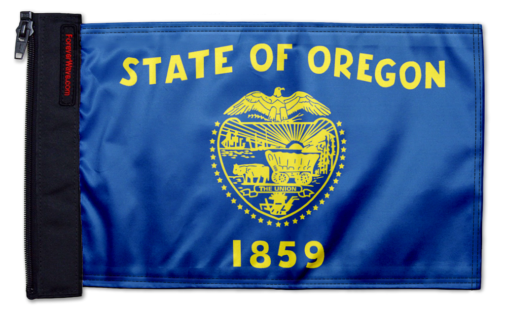 State Flag Oregon 12"x18" Forever Wave Flag for Jeep Wrangler TJ 1996-2006