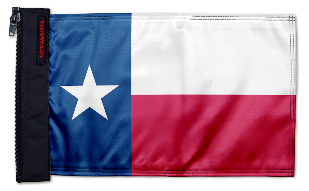 State Flag Texas 12"x18" Forever Wave Flag for Boats