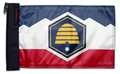 State Flag Utah 12"x18" Forever Wave Flag for Boats