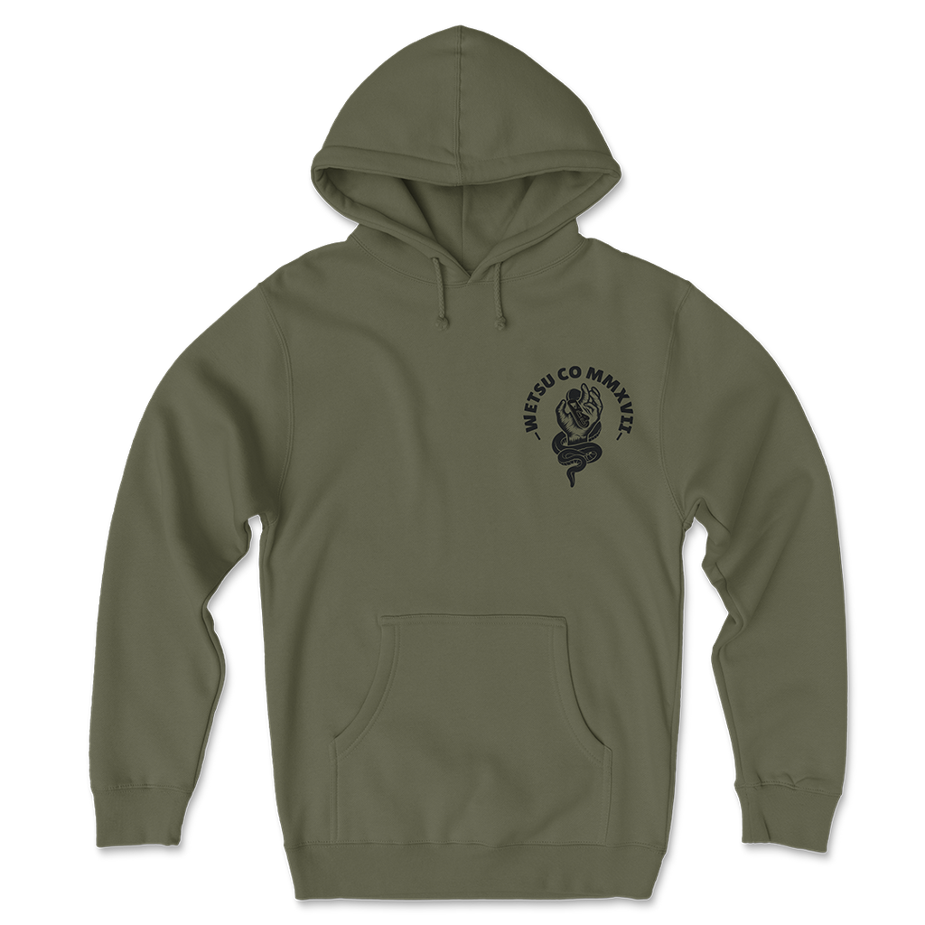Static Line Bites Green Original Hoodie