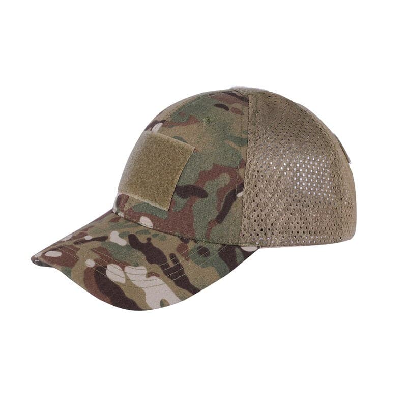Tactical Operator Can stick Velcro Multicam Mesh Cap