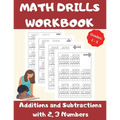 Math Drills Workbook, Additions and Subtractions with 2,3 Numbers, Grades 1-3: Over 1100 Math Drills; Adding and Subtracting with 2 and 3 Numbers-100 - Paperback