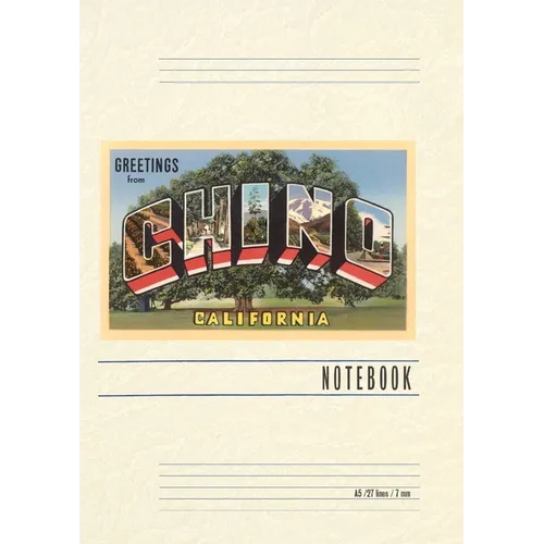 Vintage Lined Notebook Large Letter Greetings from Chino, California - Paperback