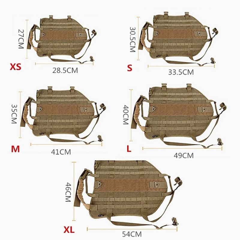 Tactical Dog Harness Adjustable Military K9 Harness Vest