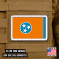 Tennessee Orange & Summitt Blue Flag Patch 2"x3" Hook & Loop | Made in USA | Pro-Print Canvas