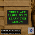 Hard Life Lessons Funny Morale Patch, 2x3" | Made in USA | VELCRO® Brand Hook Backing