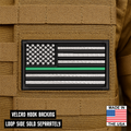 Thin Green Line American Flag Patch | Made in USA | VELCRO® Brand Hook Backing